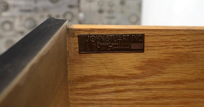 Five Drawers Black Lacquer Mahogany High Chest Dresser by John Stuart