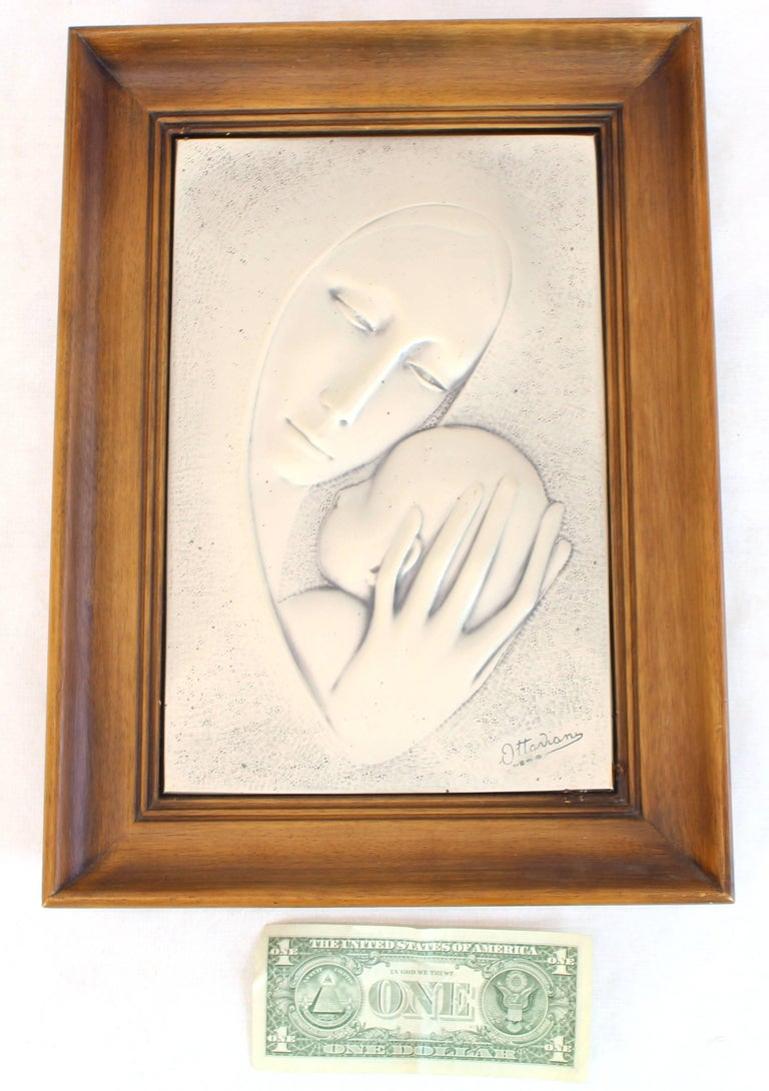 Sterling Silver Mother and Child Minting Plaque