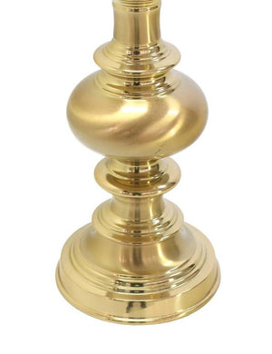 Pair of Heavy Solid Brass Finial Shape Table Lamps
