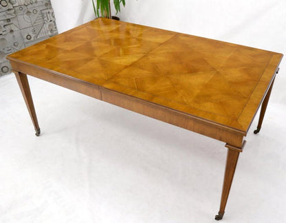 Baker Parquet Top Rectangle Dining Table with Two Extension Leaves Boards