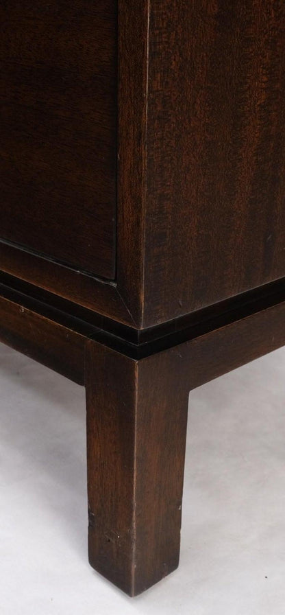 Espresso Harvey Probber Sliding Doors Compartment 12 Drawers Credenza Dresser