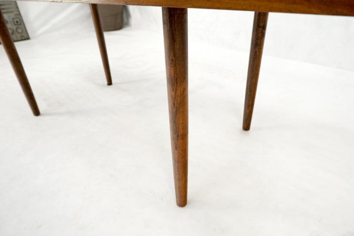 Mel Smilow Slatted Solid Walnut Mid-Century Modern Bench on Tapered Dowel Legs