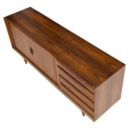 Danish Mid Century Modern Rosewood Tambour Doors Sideboard Credenza Falster