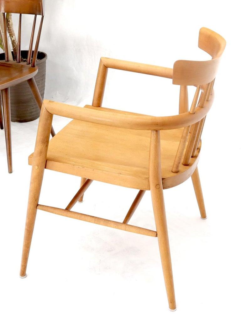 Solid Birch Barrel Back Bent Wood Spindle Back Armchair Desk Chair