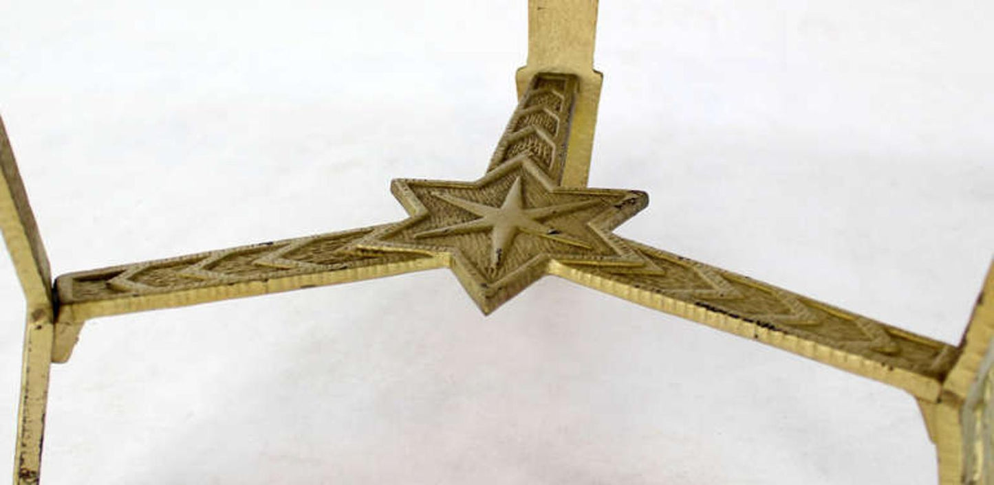 Fine Mid Century Modern Art Deco Hexagon Top Star of David Base Side End Table