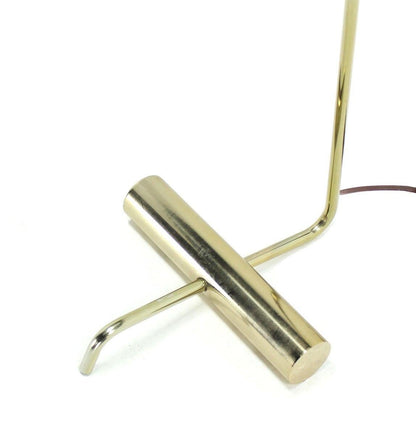 Mid Century Modern Bent Tube Base Adjustable Metal Cup Shape Shade Floor Lamp