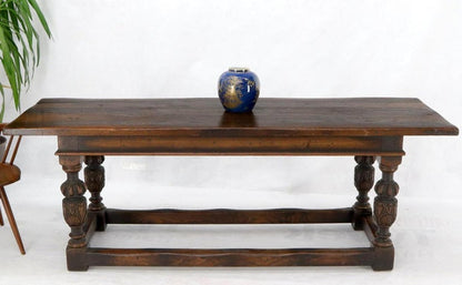 Warmed Chestnut Jacobean Style Thick Top Farm Table