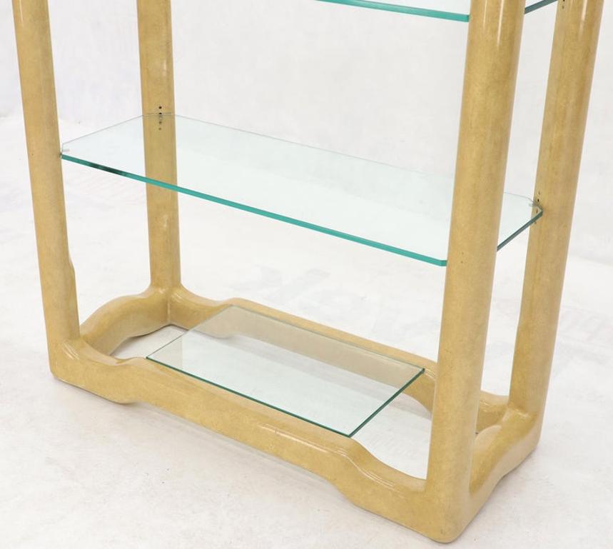 Faux Large Parchment Tall Étagère Shelving Unit