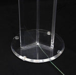 Mid Century Modern Lucite Floor Lamp with Round Built In Table