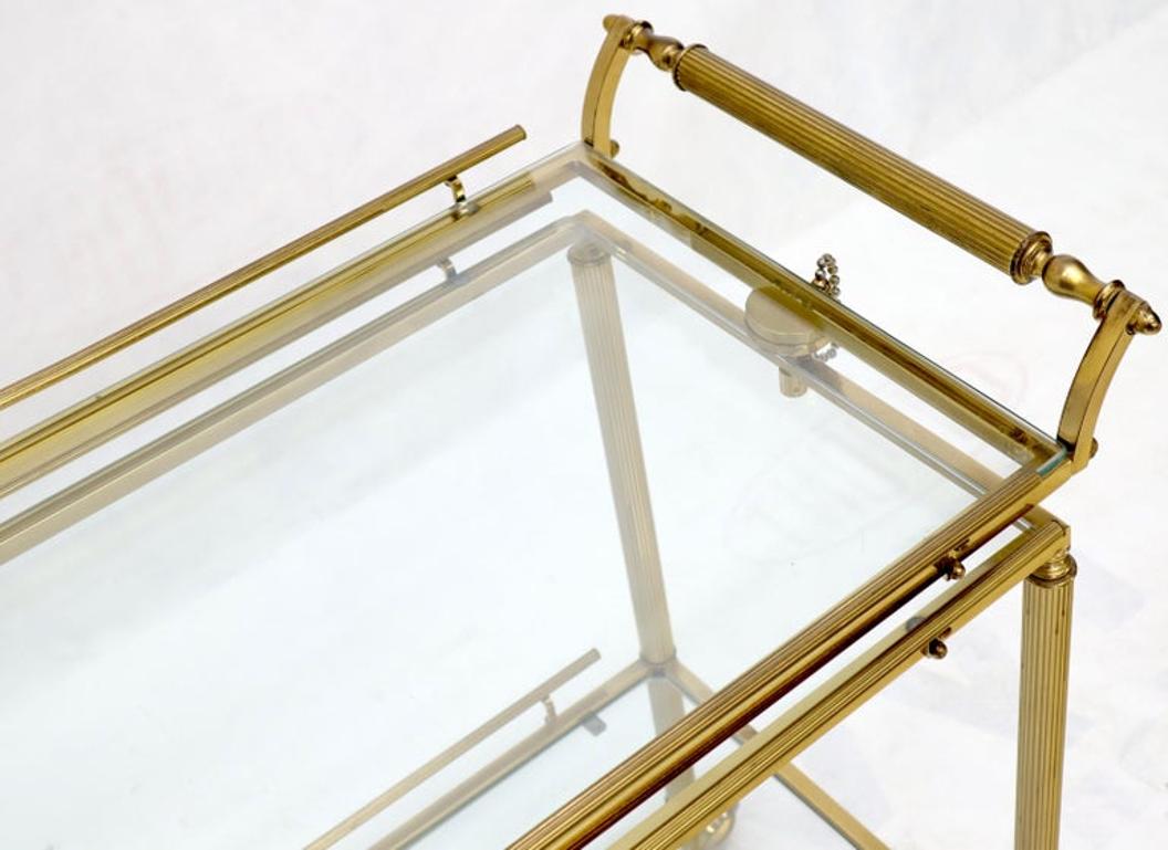 Half Oval Expandable Serving Cart Tray Table