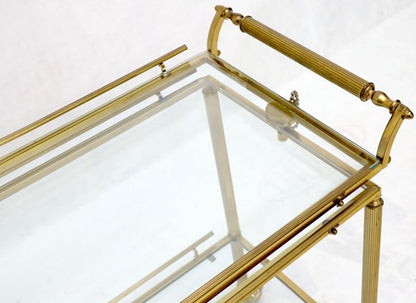 Half Oval Expandable Serving Cart Tray Table