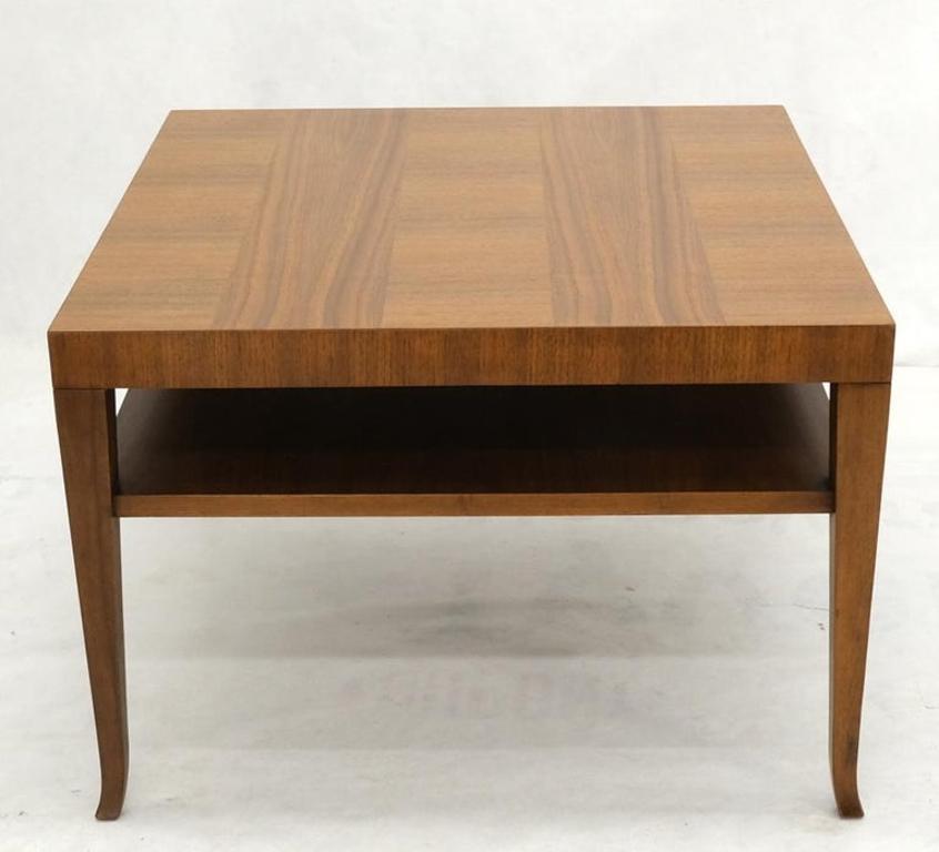 Gibbings for Widdicomb Square Two Tier Walnut End Center Coffee Table
