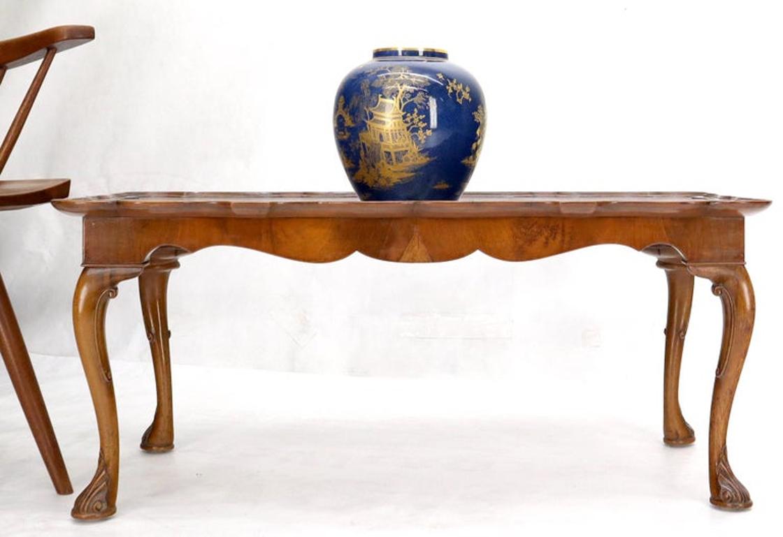Vivid Burl Walnut Grain Italian Coffee Table