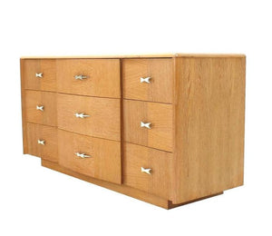 Cerused Oak Mid-Century Modern Long Dresser