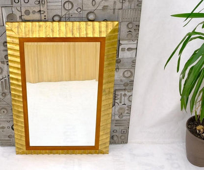 Large Scallop Edge Gold Gilt Frame Mirror by Baker