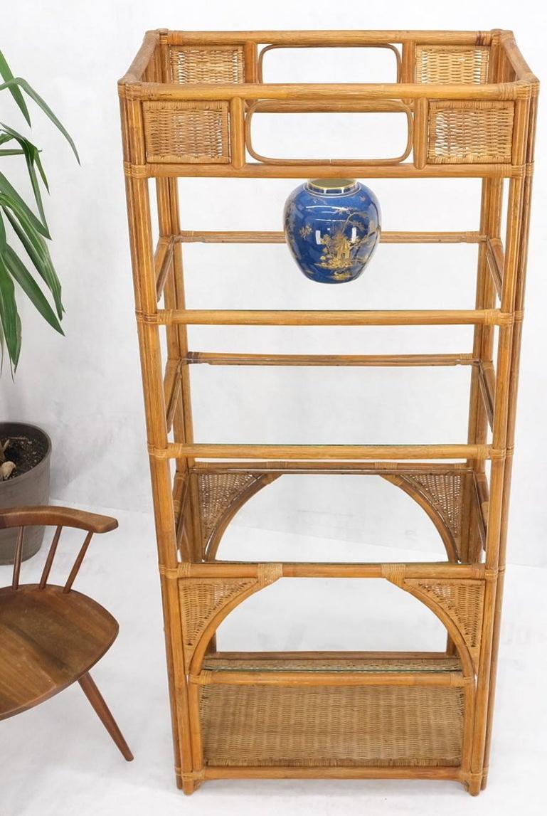 Bamboo Rattan Decorative Shelf Etagere