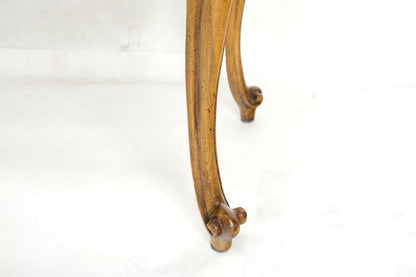 Carved Serpentine Front 2 Drawers Cabriole Leg Console Sofa Entry Table