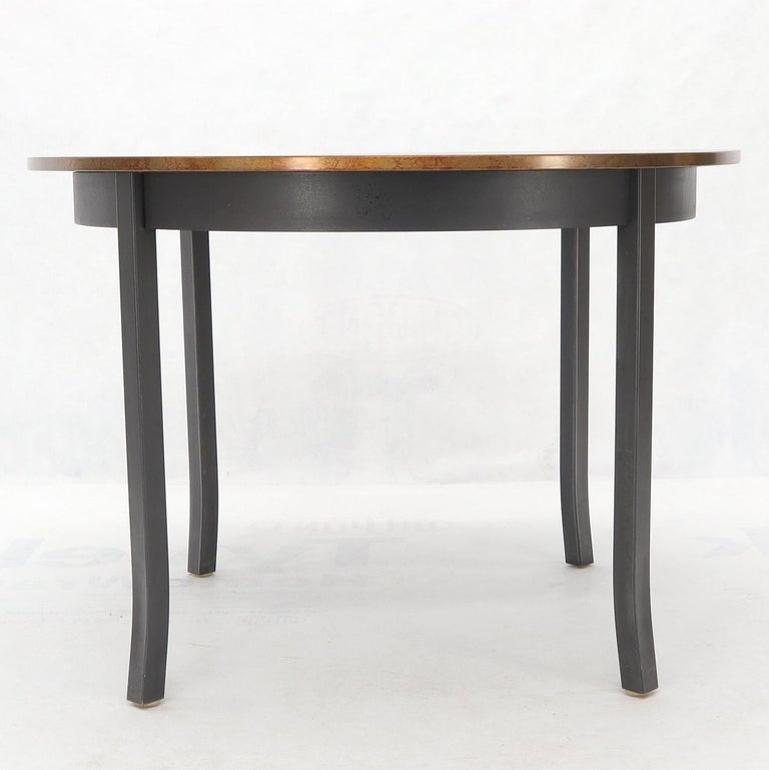 Round Copper Top Black Metal Base Dining Table