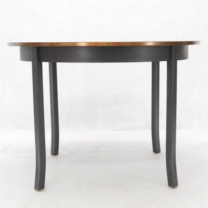 Round Copper Top Black Metal Base Dining Table