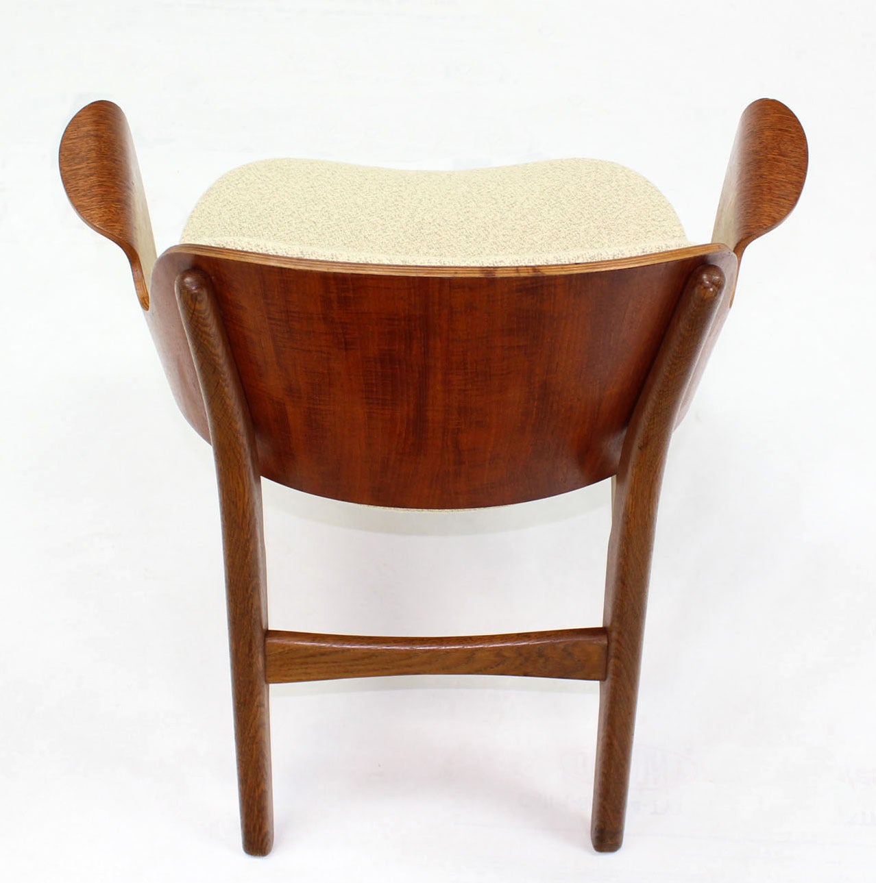 Mid-Century Modern Molded Plywood Barrel Back Armchair New Upholstery.