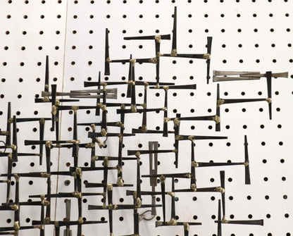 William Bowie Abstract Nail Wall Sculpture