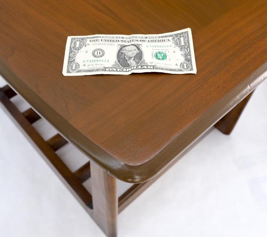 Pair of Mid-Century Modern Walnut End Side Tables w/ Shelf MINT!