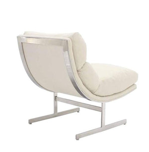 Scoop Chrome Lounge Chair New Upholstery