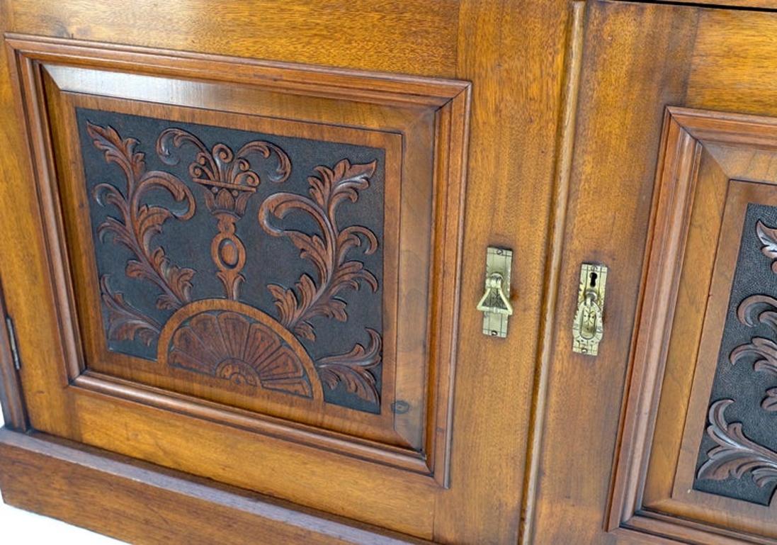 Large Walnut Victorian Secretary Bureau Cabinet Letter Shelves Bottom Storage