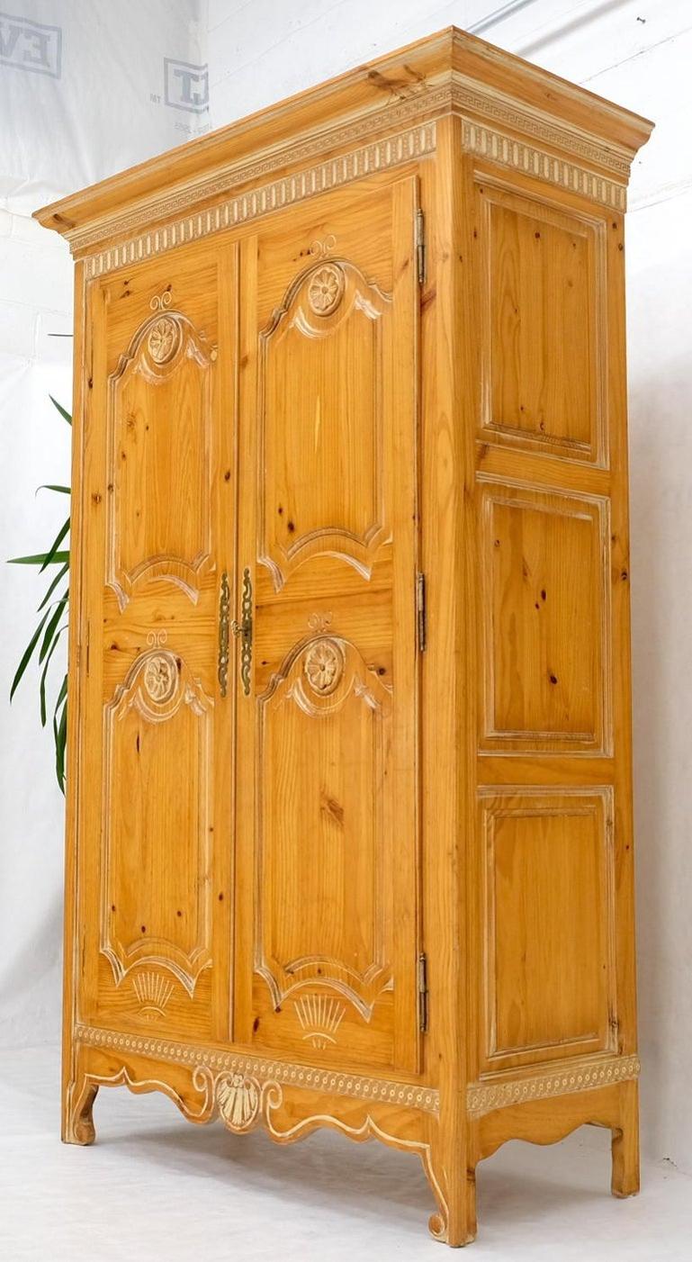 Country French Pine Wardrobe Storage Cabinet