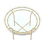 Faux Bamboo X Base Round Dining Table
