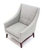 Newly Upholstered Danish Modern Lounge Chair Walnut Base