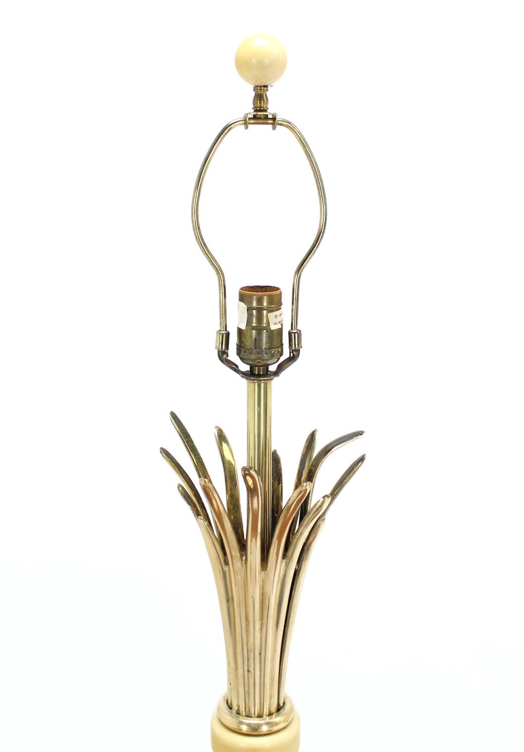Gold or Brass Wheat Sheaf Base Table Lamp by Chapman