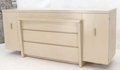 White Pickle Lacquer Finish Sculptural Dresser