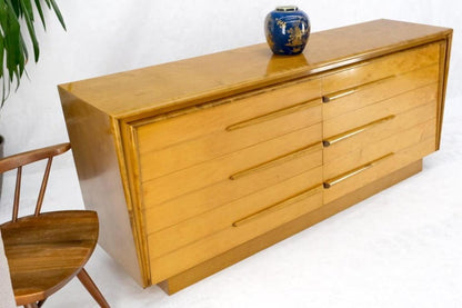 Lacquered Blond Birch 6 Drawer Swedish Mid-Century Modern Dresser Credenza Mint