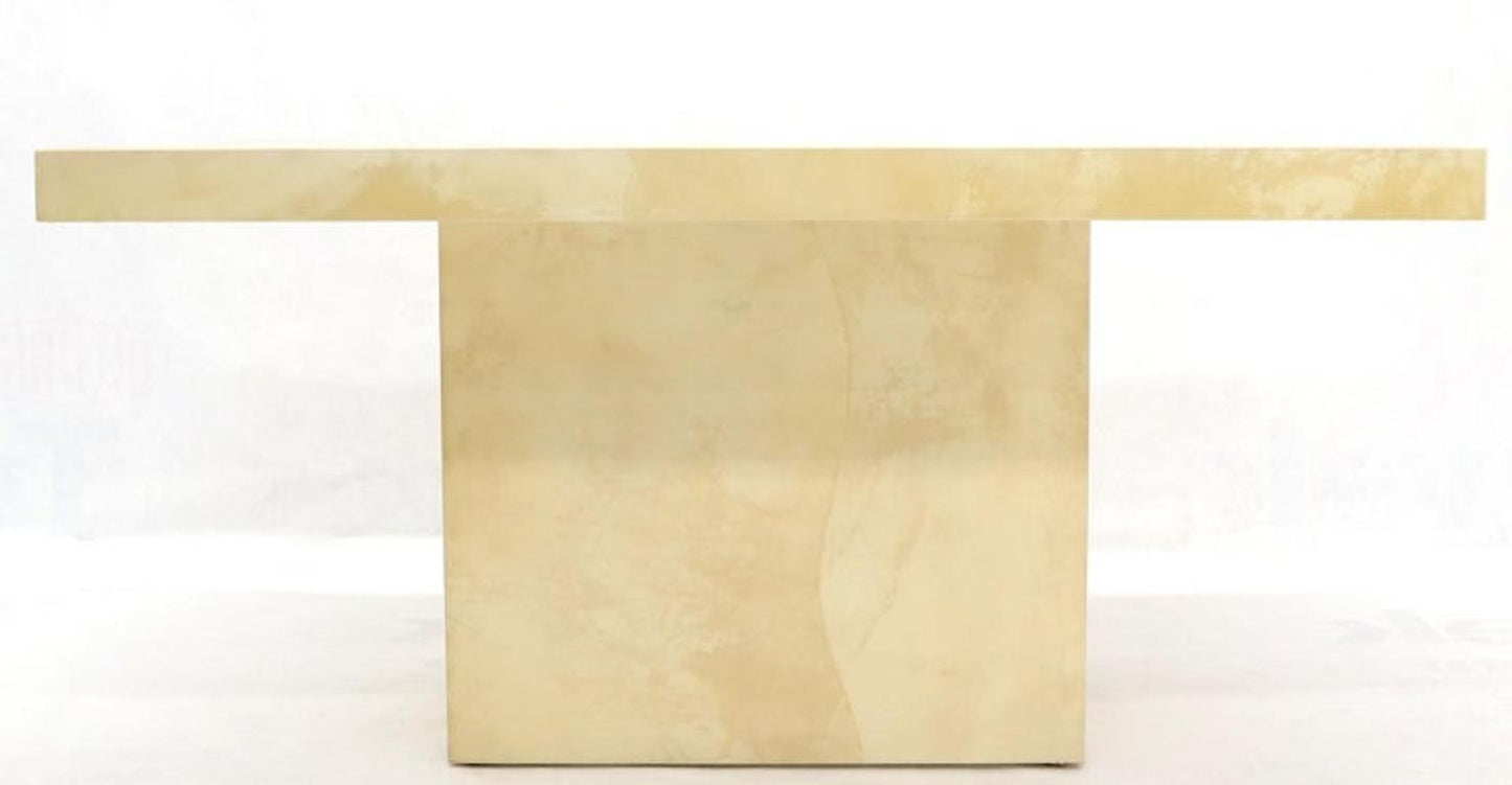 Lacquered Parchment Goat Skin Dining Conference Table