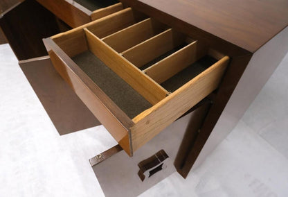 Mid Century V Shape Leg 4 Doors Compartments 3 Drawer Credenza Buffet Cabinet