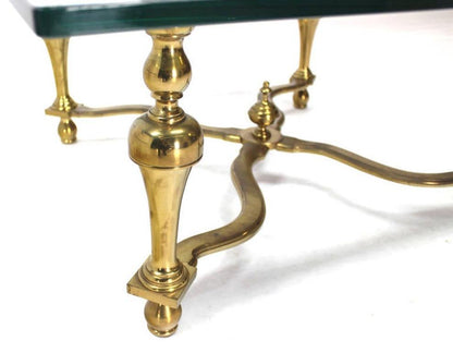 Hollywood Regency Mid Century Modern Jansen Style Square Glass Top Coffee Table