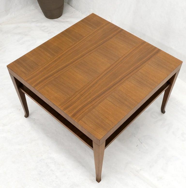 Gibbings for Widdicomb Square Two Tier Walnut End Center Coffee Table