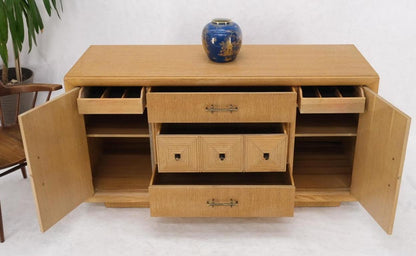 Cerused Oak Mid Century Credenza Sideboard Dresser Cabinet Buffet