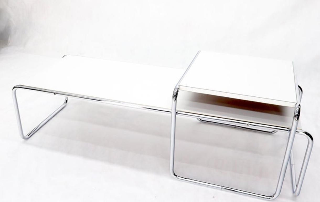 Marcel Breuer Set of Nesting Rectangle Coffee and Side Table Stendig, Finland