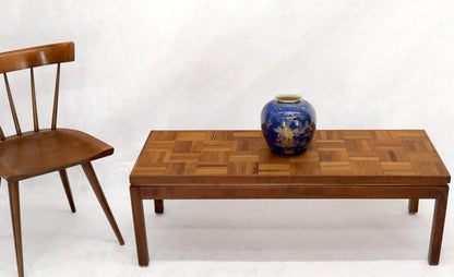 Rectangle Parquet Top Oiled Walnut Coffee Table