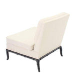 Pair of Horn Shape  Faux Bamboo Legs Slipper Chair New Upholstery