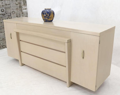 White Pickle Lacquer Finish Sculptural Dresser