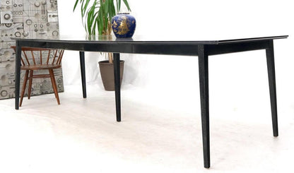 Rare Ebonized Cerused Walnut Mid-Century Modern Dining Table w/ Two Extensions