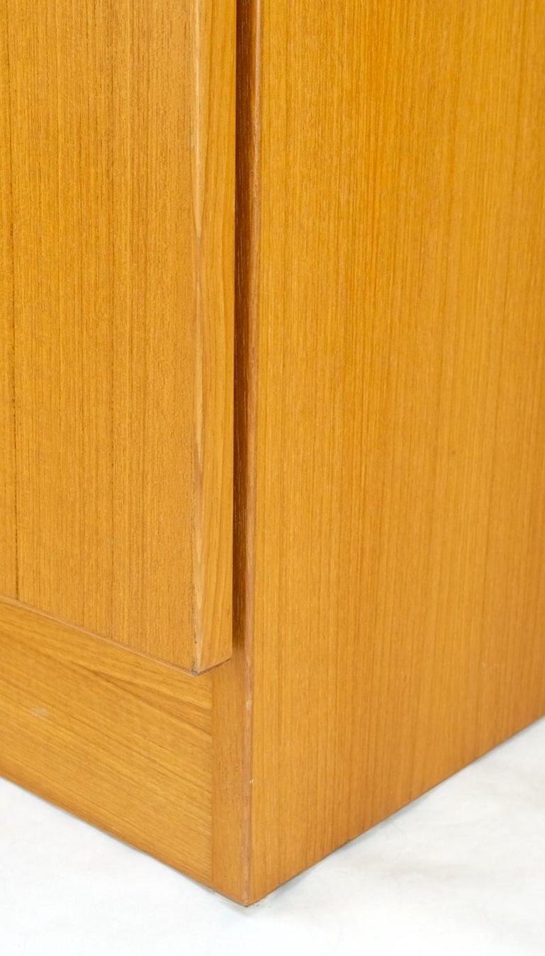 Danish Mid-Century Modern Teak Side by Side Cabinet w 5 Drawers Shelf Compartmet