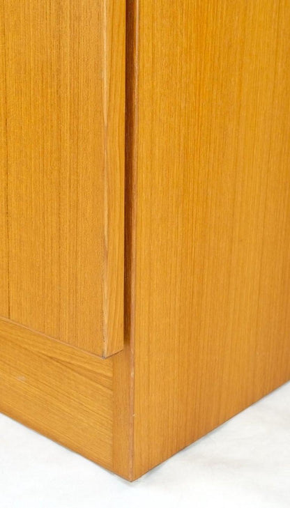Danish Mid-Century Modern Teak Side by Side Cabinet w 5 Drawers Shelf Compartmet