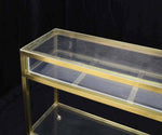 Brass and Lucite Cart Showcase