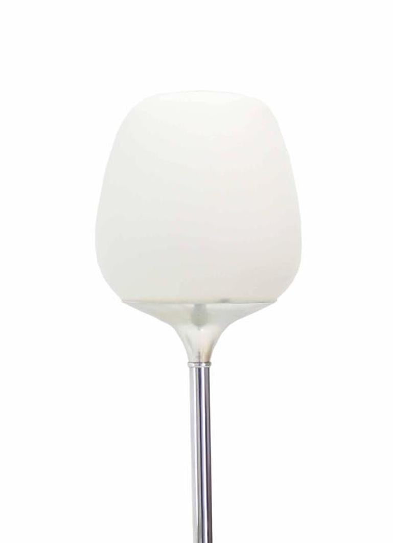 Champagne Glass Shape Chrome Base Floor Lamp