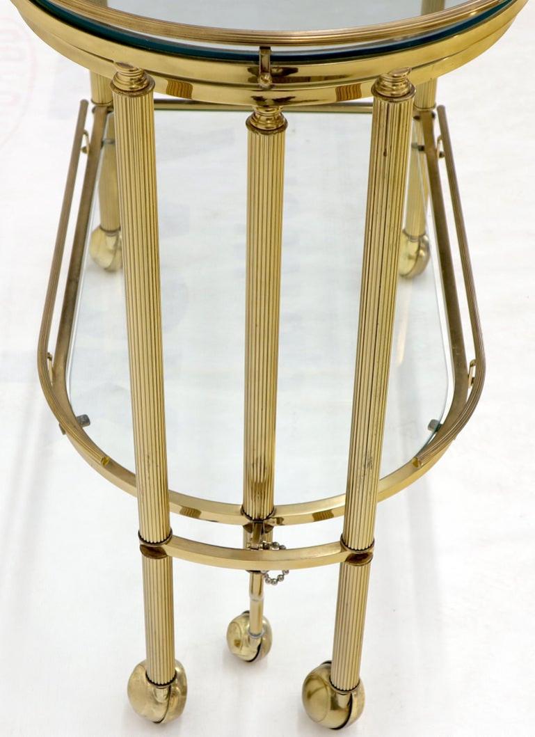Half Oval Expandable Serving Cart Tray Table