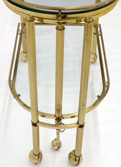 Half Oval Expandable Serving Cart Tray Table